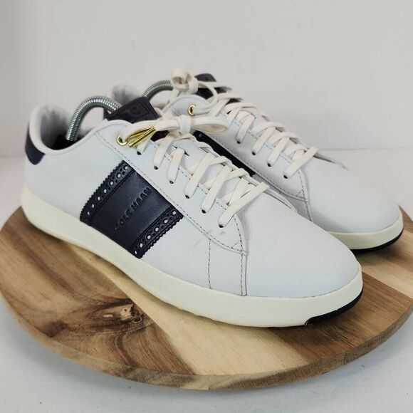 Cole Haan GrandPrø Tennis Sneaker Men's Size 10 M White & Blue - Picture 4 of 12